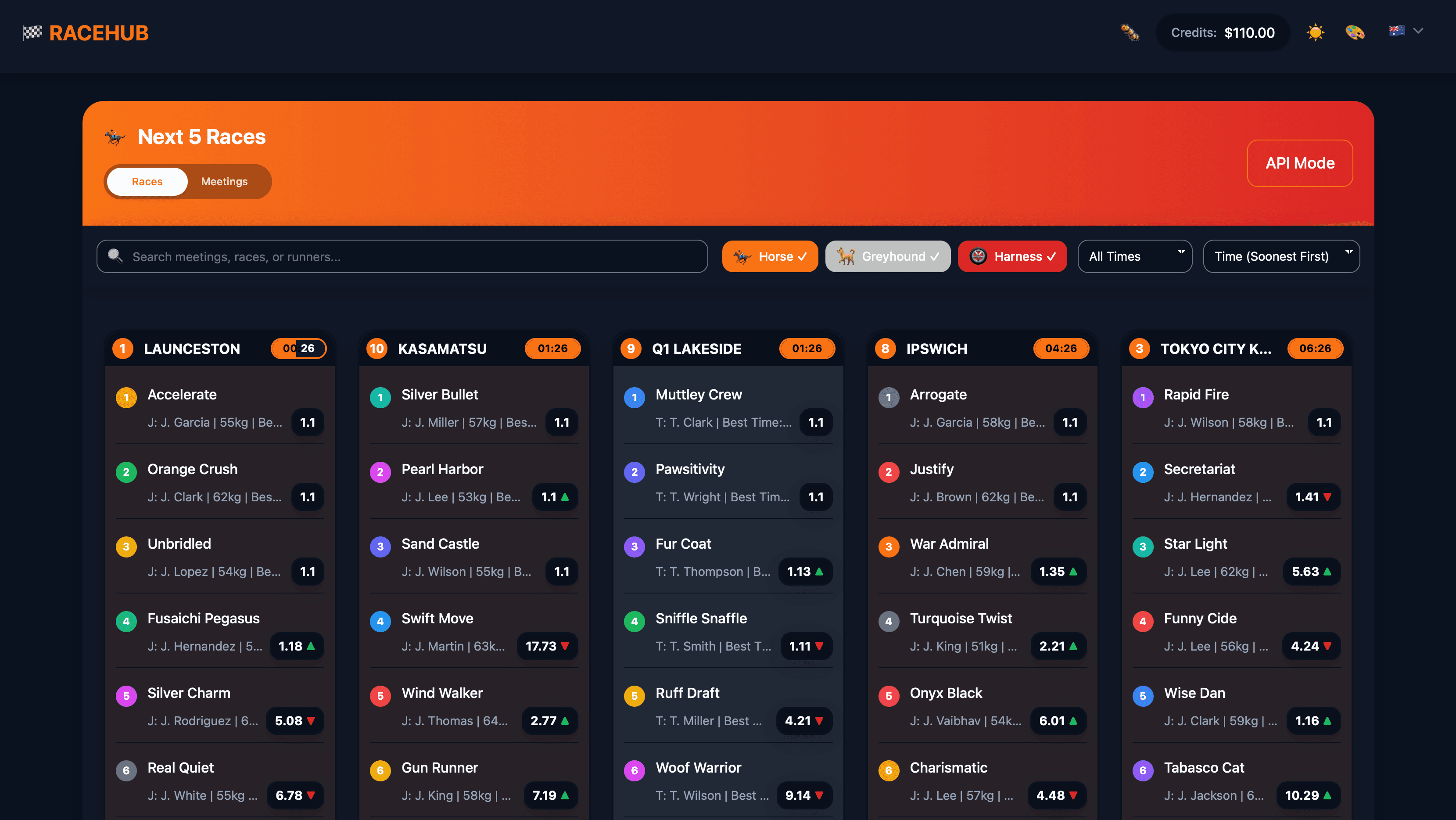 RaceHub - Hero screenshot